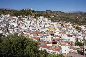 Fototapeta na wymiar Monda is a beautiful and white village in Malaga province, Spain