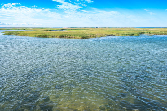 A protected bay near Provincetown, Massachusetts along the Cape Cod Coastline