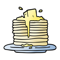 vector gradient illustration cartoon butter melting on pancakes