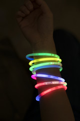 glow sticks with hand