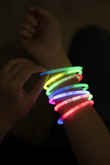 glow sticks with hand