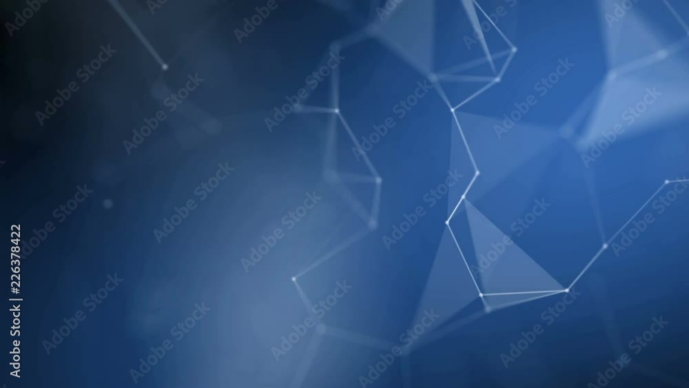 Poster Plexus pattern, medicine science and technology presentation abstract mesh background. DNA digital matrix dots and lines blue light  seamless pattern