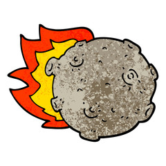 grunge textured illustration cartoon asteroid