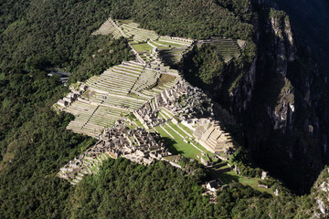 machu picchu view from huayna picchu mountain