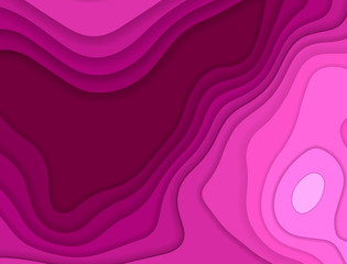  paper cut background. Abstract origami wave design