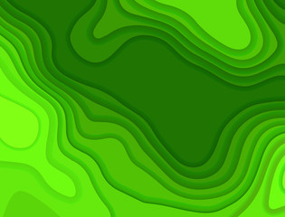  paper cut background. Abstract origami wave design