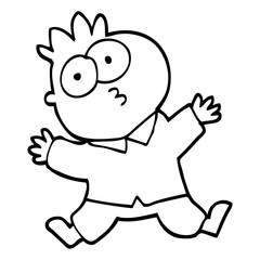 black and white cartoon funny office man