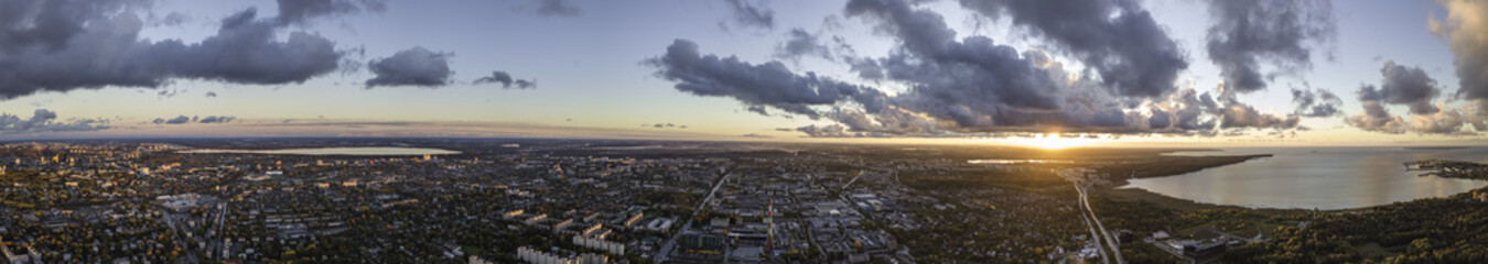 Fototapeta na wymiar Aerial view of City Tallinn Estonia