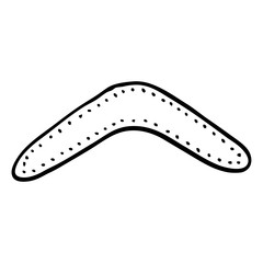 black and white cartoon boomerang