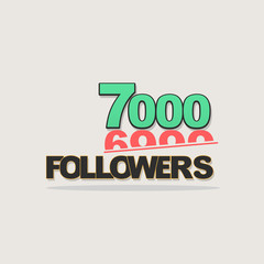 Follower banner comic text pop art design