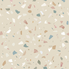 Fototapeta premium Granite stone terrazzo floor texture. Abstract background, seamless pattern. Vector illustration. 