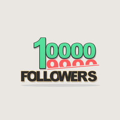 Follower banner comic text pop art design