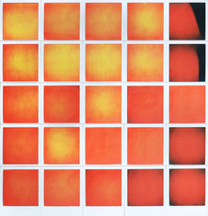 Polaroid composition art. Vintage colorful photos