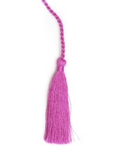 Silk tassel isolated on white background for creating graphic concepts