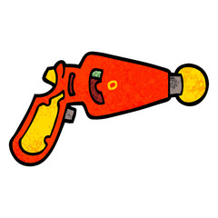 grunge textured illustration cartoon ray gun