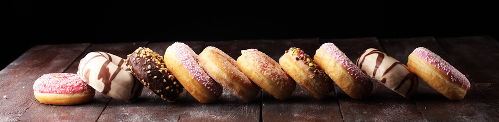 donuts in different glazes