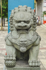 Chinese imperial lion in the Chinese district of Santo Domingo Dominican Republic