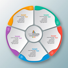 Abstract 3D Paper Infographics. Business template .Vector illustration