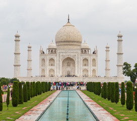 Besucher mit Taj Mahal Tourismus