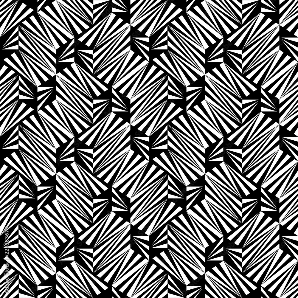 Aufkleber abstract seamless pattern of lines and angles. constant movement of geometric shapes.