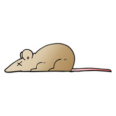 vector gradient illustration cartoon dead rat