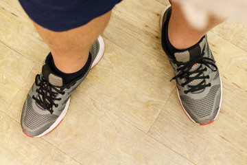 Man wearing sport shoes
