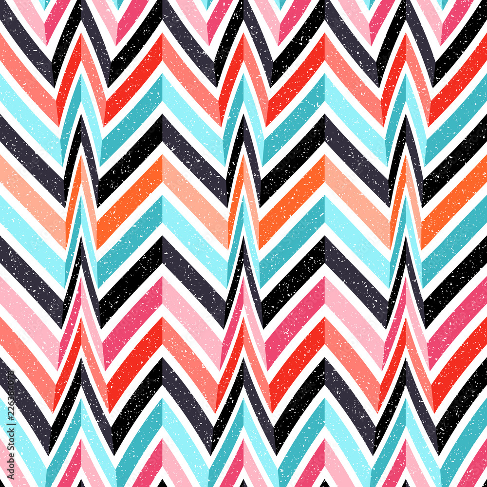 Poster abstract seamless pattern of lines and angles. optical illusion of space distortion.