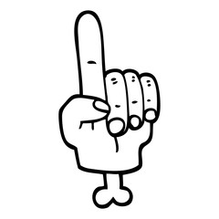 pointing hand symbol