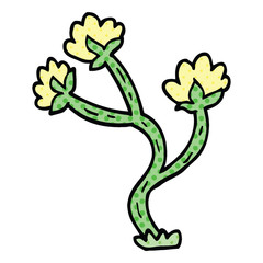 Obraz premium comic book style cartoon wildflower