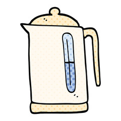 comic book style cartoon kettle