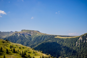 Paysage autour du Puy de Sancy et du Mont Dore en Auvergne