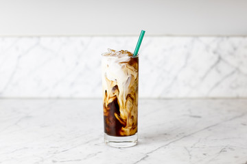 glass of coffee and cream