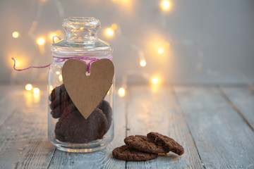 sweet gift for your beloved in a glass jar for Christmas,Valentine's day