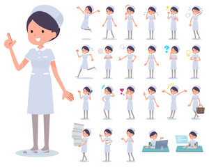 Fototapeta premium flat type Nurse women_emotion