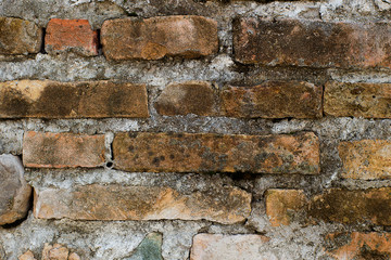 Old grunge brick wall background or texture.