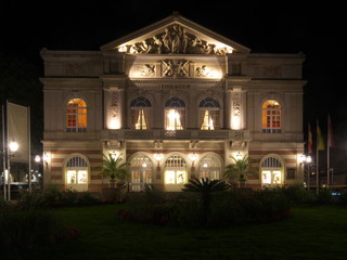 Theater in Baden-Baden bei Nacht