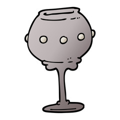 vector gradient illustration cartoon metal goblet