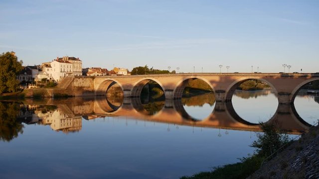Old historic bridge, Bergerac, France