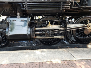 Steam Locomotive Warming up a Train Station