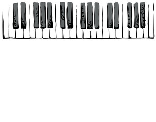 Fototapeta premium Piano Keys. Vector drawing