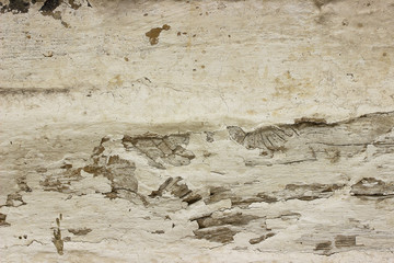 Old grunge wooden wall with white paint background or texture.