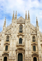 Fototapeta na wymiar the cathedral of Milan Italy - famous italian architecture landmarks 