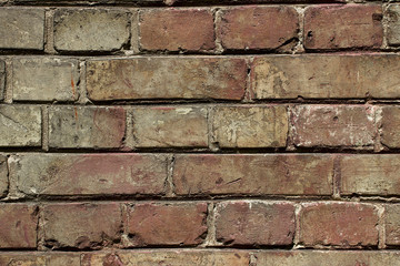 Old brown brick wall background or texture.