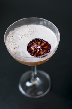 Ariel view of a cocktail 