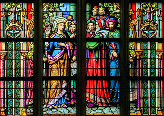 Stained Glass of Saint Catharine in Den Bosch Cathedral