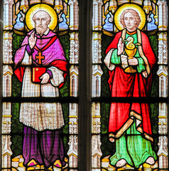 Stained Glass - Saint Francis Xavier and Saint John the Evangelist