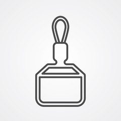 Obraz premium Bus handrail vector icon sign symbol