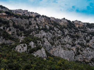 Fototapeta na wymiar Klettergebiet Parete San Paolo Süd in den Gardaseebergen bei Arco