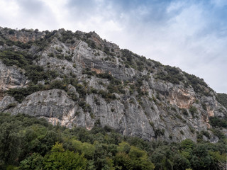 Fototapeta na wymiar Klettergebiet Parete San Paolo Nord in den Gardaseebergen bei Arco