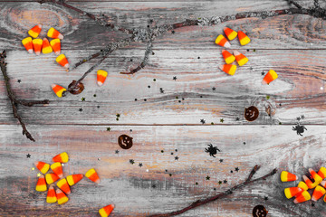 Halloween background and candy corns